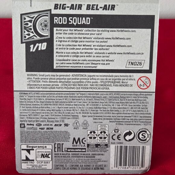 2018 HOT WHEELS, BIG AIR, BEL AIR, #1, MINT IN THE PACKAGE!!! - Picture 3 of 3